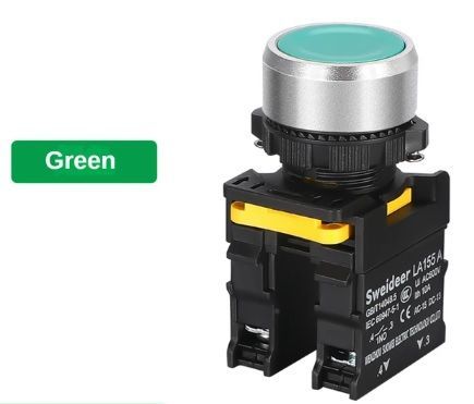 LA155-A1 Waterproof Button Switch Green